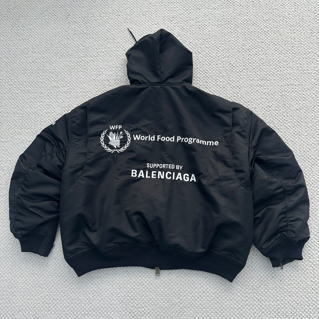 Balenciaga Zipped Hooded Jacket Coat #96499