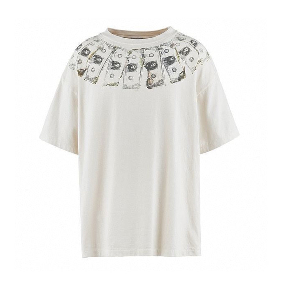 Saint Michael Men's Summer Printed Half High Neck Pullover Straight Short Sleeve Drop Sleeve T-Shirt Ngvp #8367