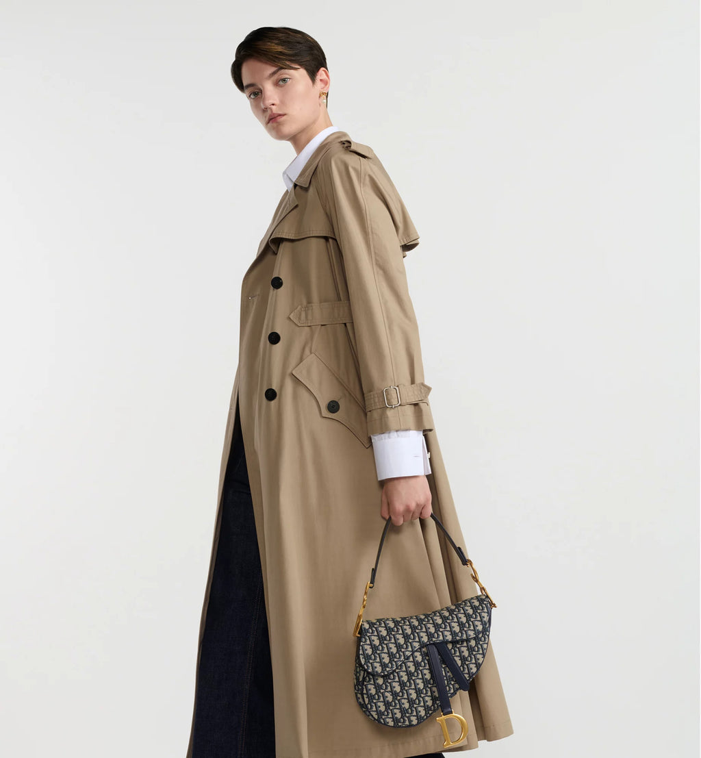 Dior Mini & Medium Saddle Bag With Shoulder Strap Blue Oblique Printed Fashion Exquisite Temperament Clutch Bag Crossbody Bag Bags M0455CBAA_M900 #81649