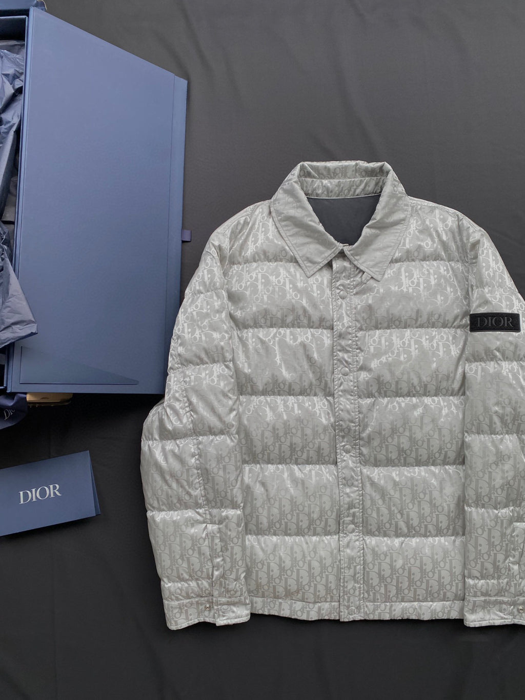 Dior Lapel Long Sleeve Puffer Down Jacket #96592
