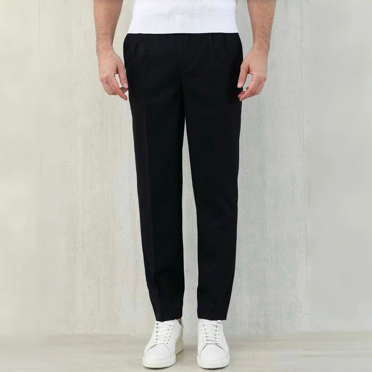 Brunello Cucinelli Men's Spring And Autumn Casual Drawstring Pants Fashion Trousers Loose Straight Comfortable Cotton Thin Trousers Ngvp #1469
