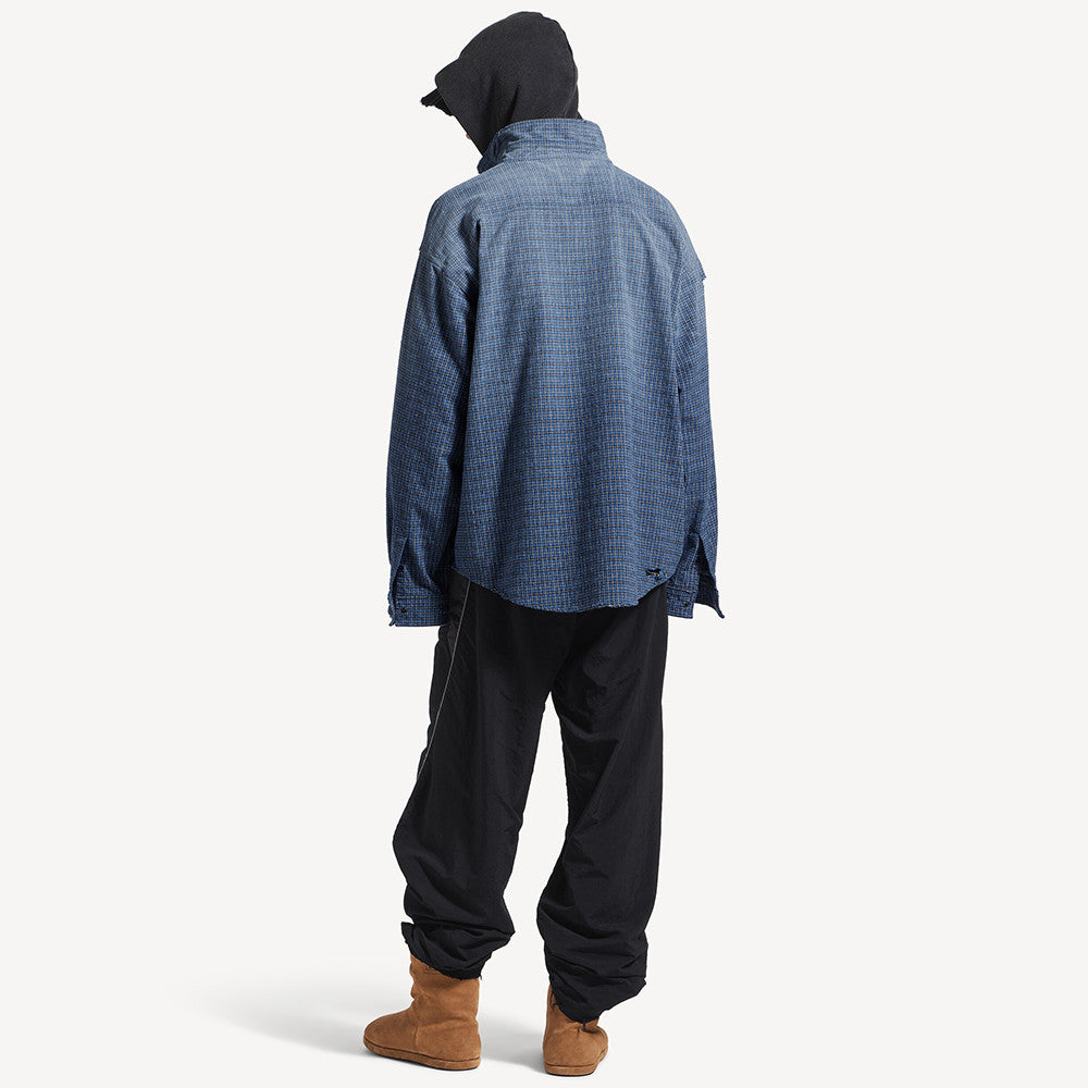 Balenciaga Men's Zip-up Shirt in Blue #375912