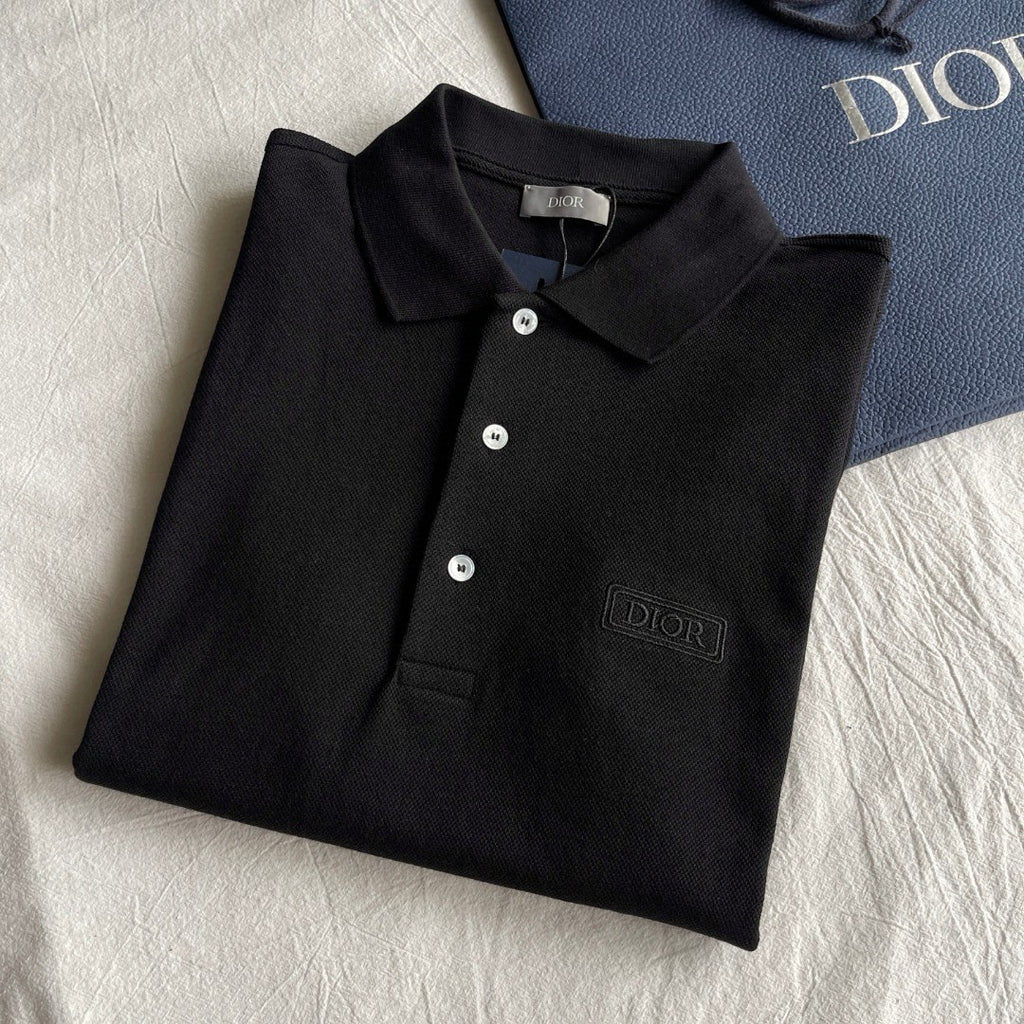 Dior Men's Summer Solid Color Logo Letter Embroidered Polo Shirt Short Sleeve T-Shirt #99612