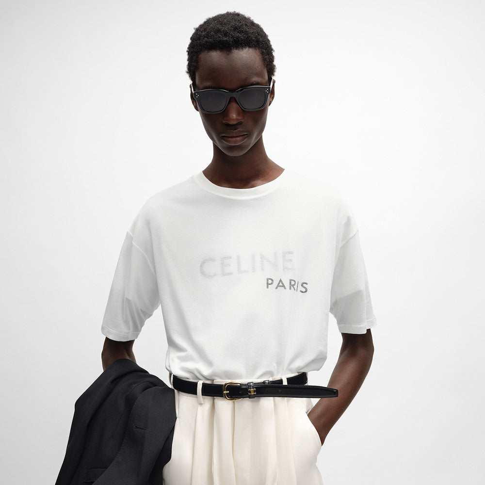 Celine Double Layered T-shirt in Fine Cotton Jersey #335870