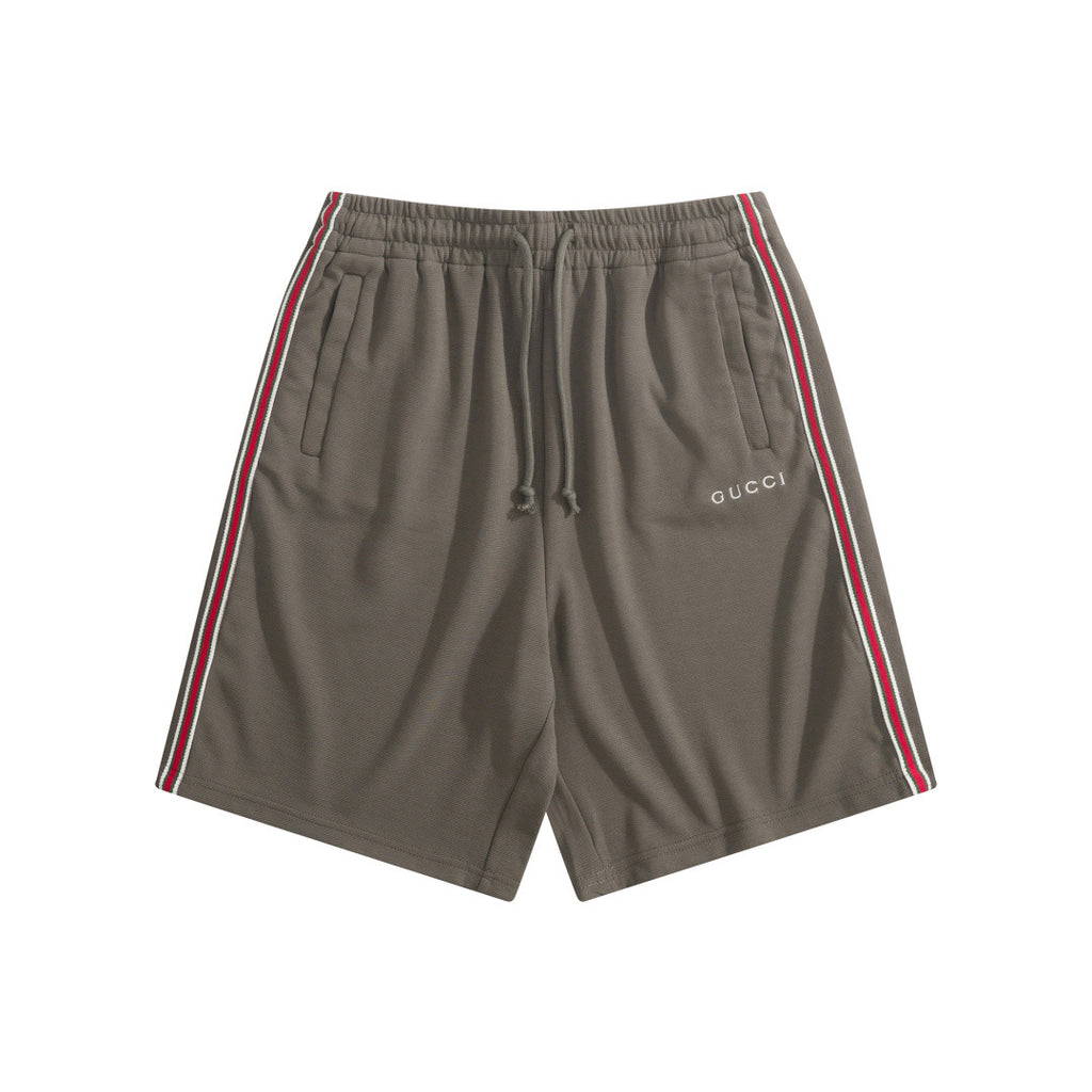 GUCCI Embroidered Logo Cotton Piqué Shorts #377960