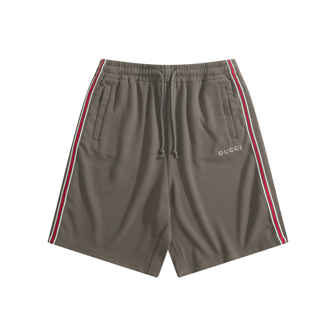 GUCCI Embroidered Logo Cotton Piqué Shorts #377960
