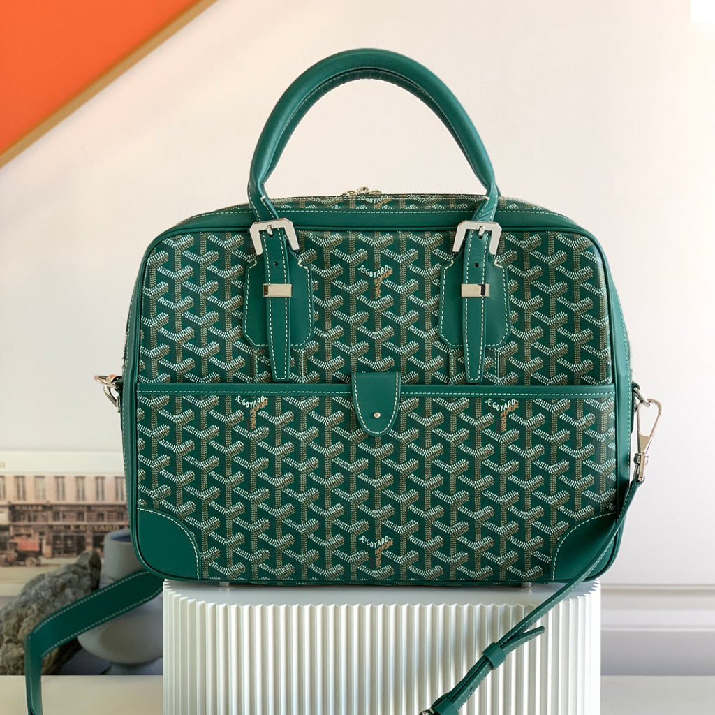 Goyard Men's & Women's Fashion Classic Distressed Full Print Zipper Closure Leather Handle Briefcase Tote Bag Bags #79434