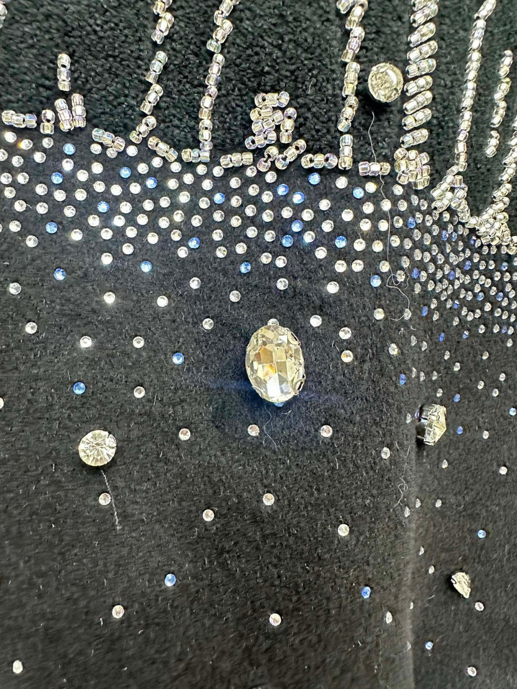 Louis Vuitton Rhinestone Lapel Button Down Jacket #96595