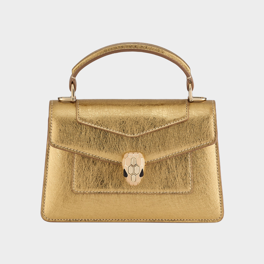 Bvlgari Women's Serpenti Forever Series Fashion Solid Color Mini Top Handle Bags Leather Bags #71971