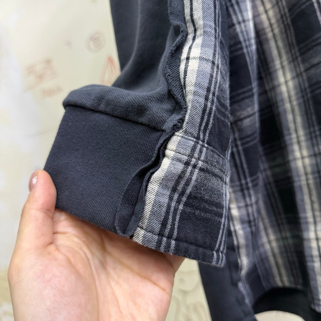 Balenciaga Men's Hybrid Overshirt in Blackgrey #333811