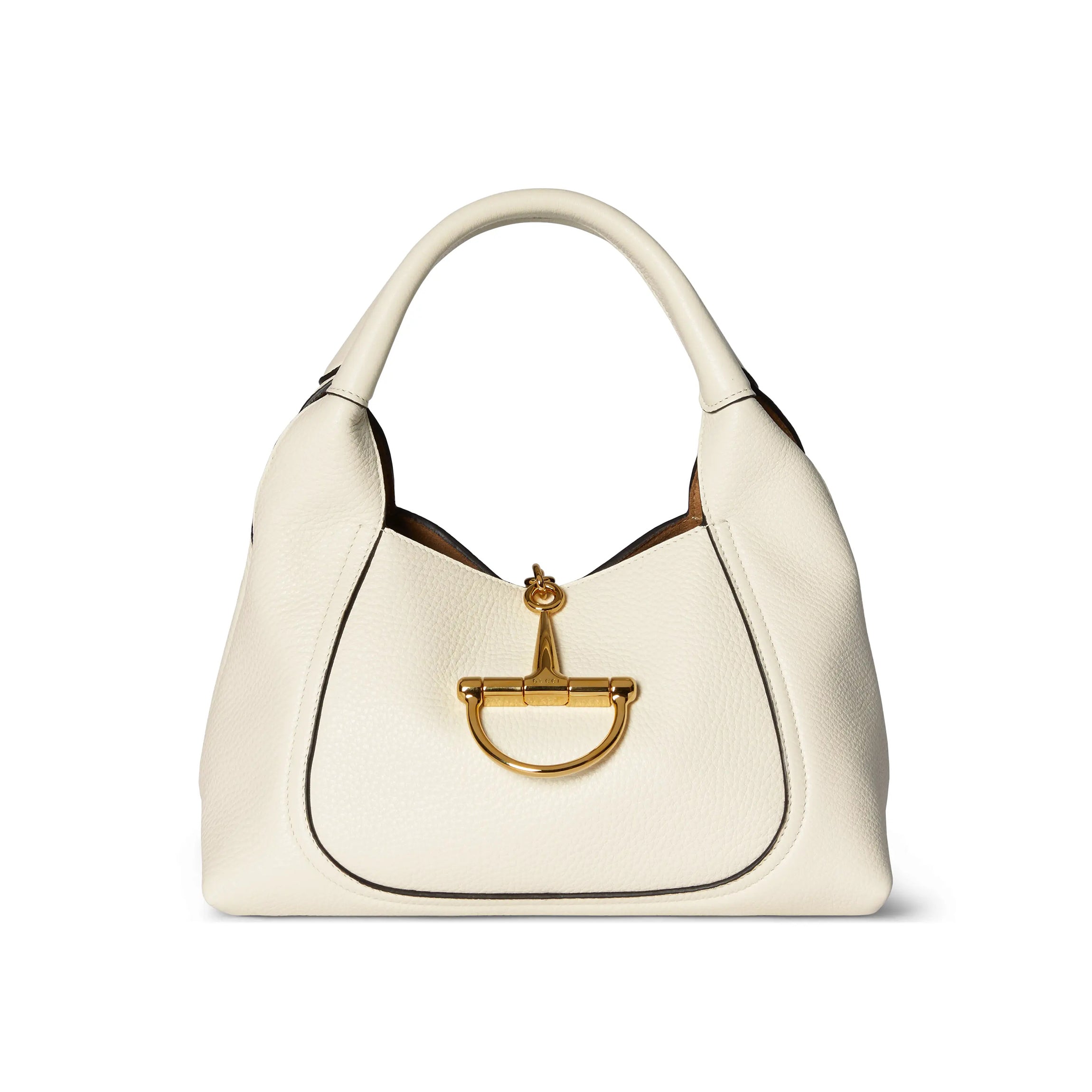 Gucci Softbit Women's Solid Color Horsebit Buckle Leather Tote Shoulder Bag Bags #76194