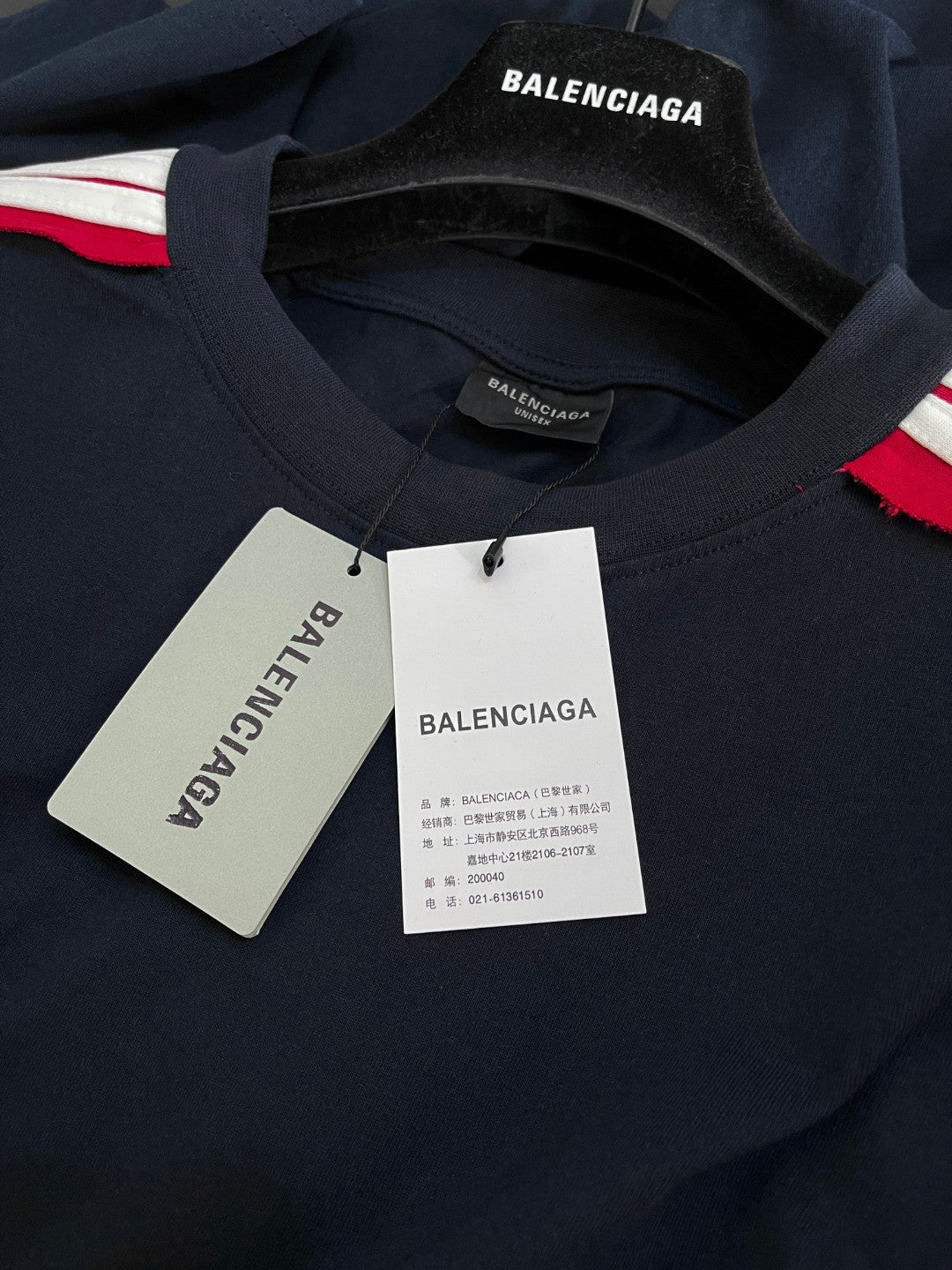 Balenciaga UNITY SPORTS ICON Men's Summer Solid Color Crew Neck Cotton Short Sleeve Silhouette T-Shirt #76537