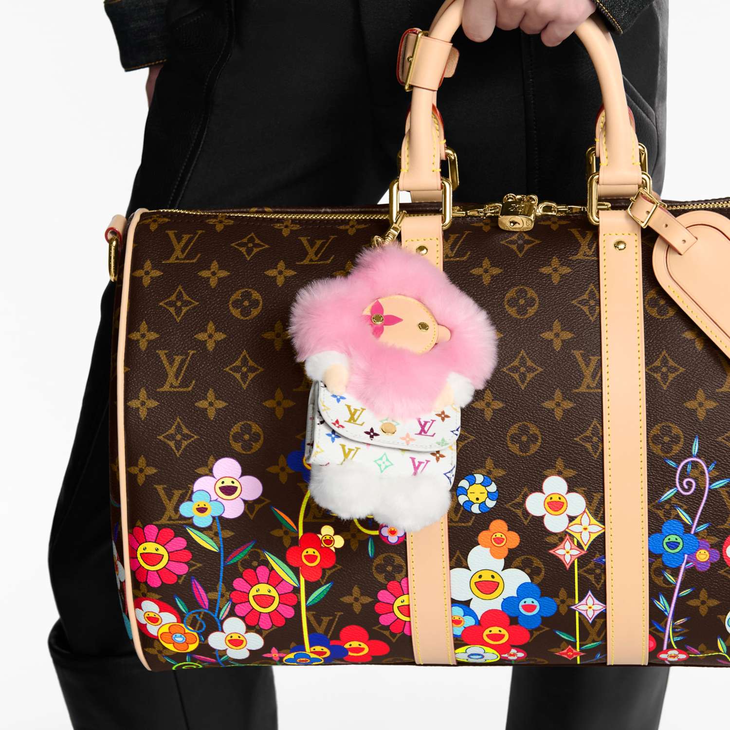 Louis Vuitton LV x TM Vivienne Cuddle Bag Charm Accessories Women's Earphone Case Takashi Murakami White Sancai 2026 Spring New Arrival M03727 #82731A