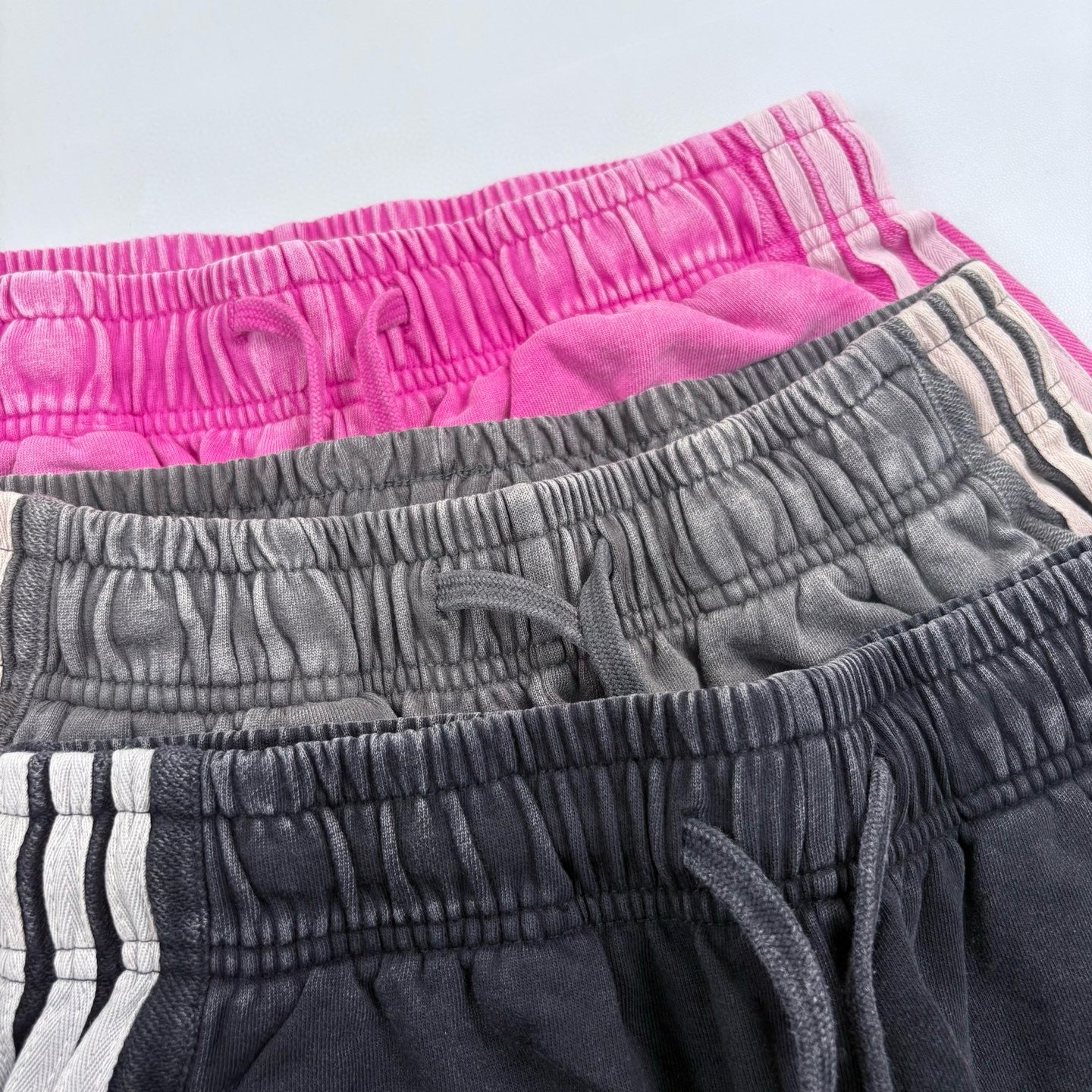 Balenciaga X Adidas Men's and Women's Summer Solid Color Stretch Waist Tie Cotton Shorts #77323