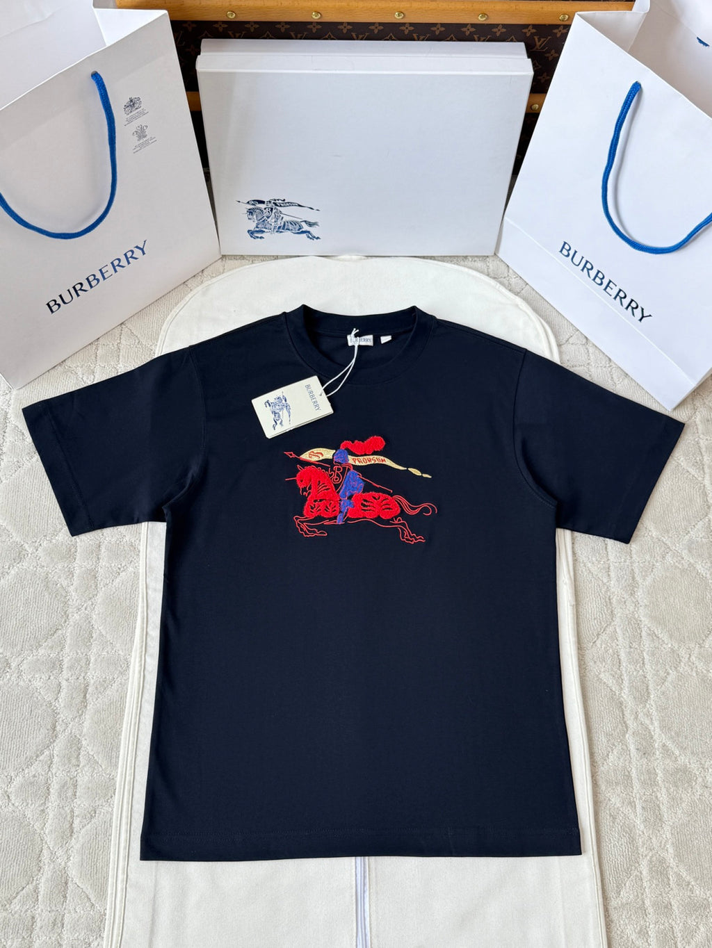 Burberry EKD Cotton T-shirt Navy #336017