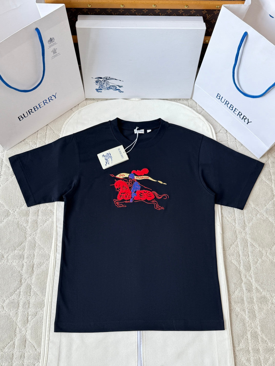Burberry EKD Cotton T-shirt Navy #336017
