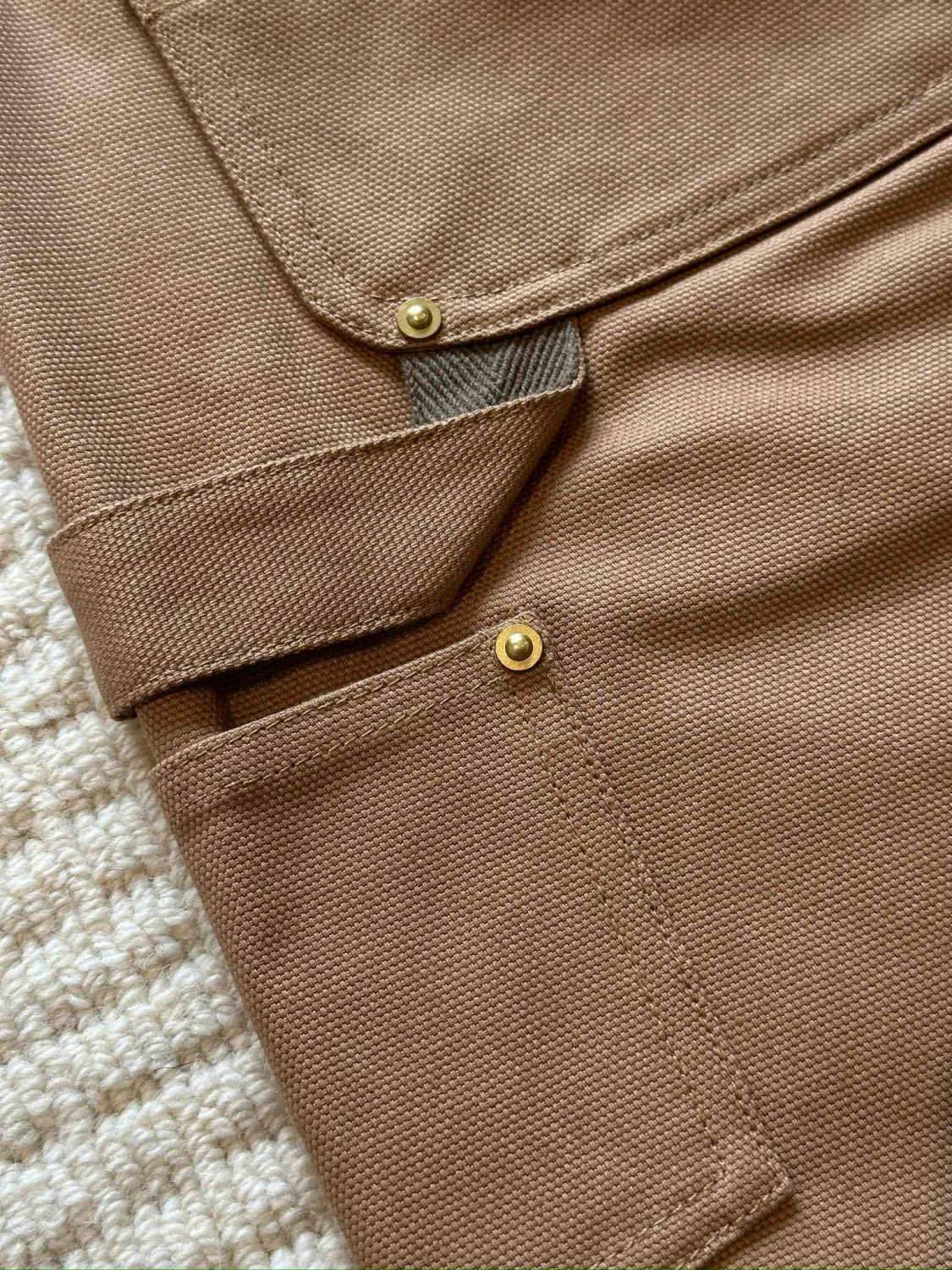 Carhartt WIP x Sacai  Men's Spring/Fall Fashion Casual Solid Color Relaxed Straight Leg Pants Work Pants #78683