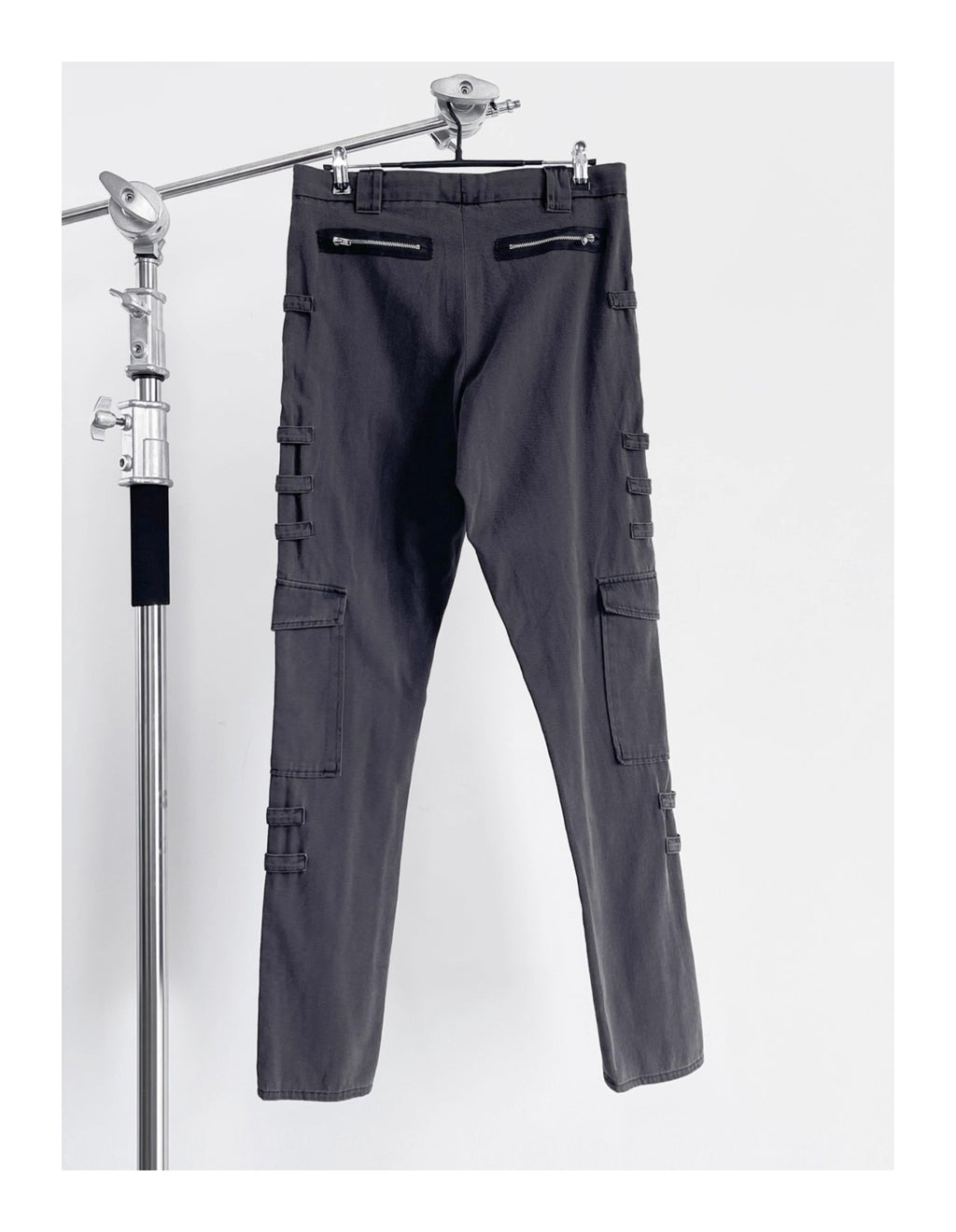 Raf Simons Men's Fall And Winter Retro Washed And Old Splicing Leggings Slim Casual Pants High Street Trend Pocket Tie Pants Ngvp #2461