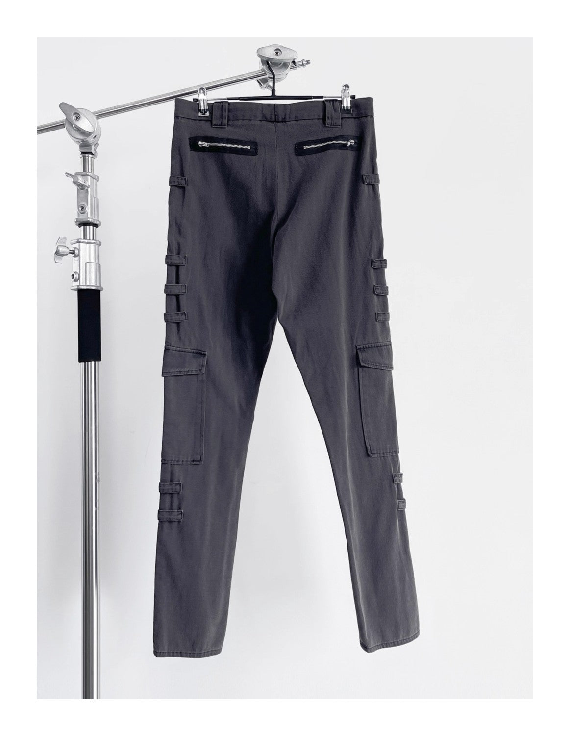 Raf Simons Men's Fall And Winter Retro Washed And Old Splicing Leggings Slim Casual Pants High Street Trend Pocket Tie Pants Ngvp #2461