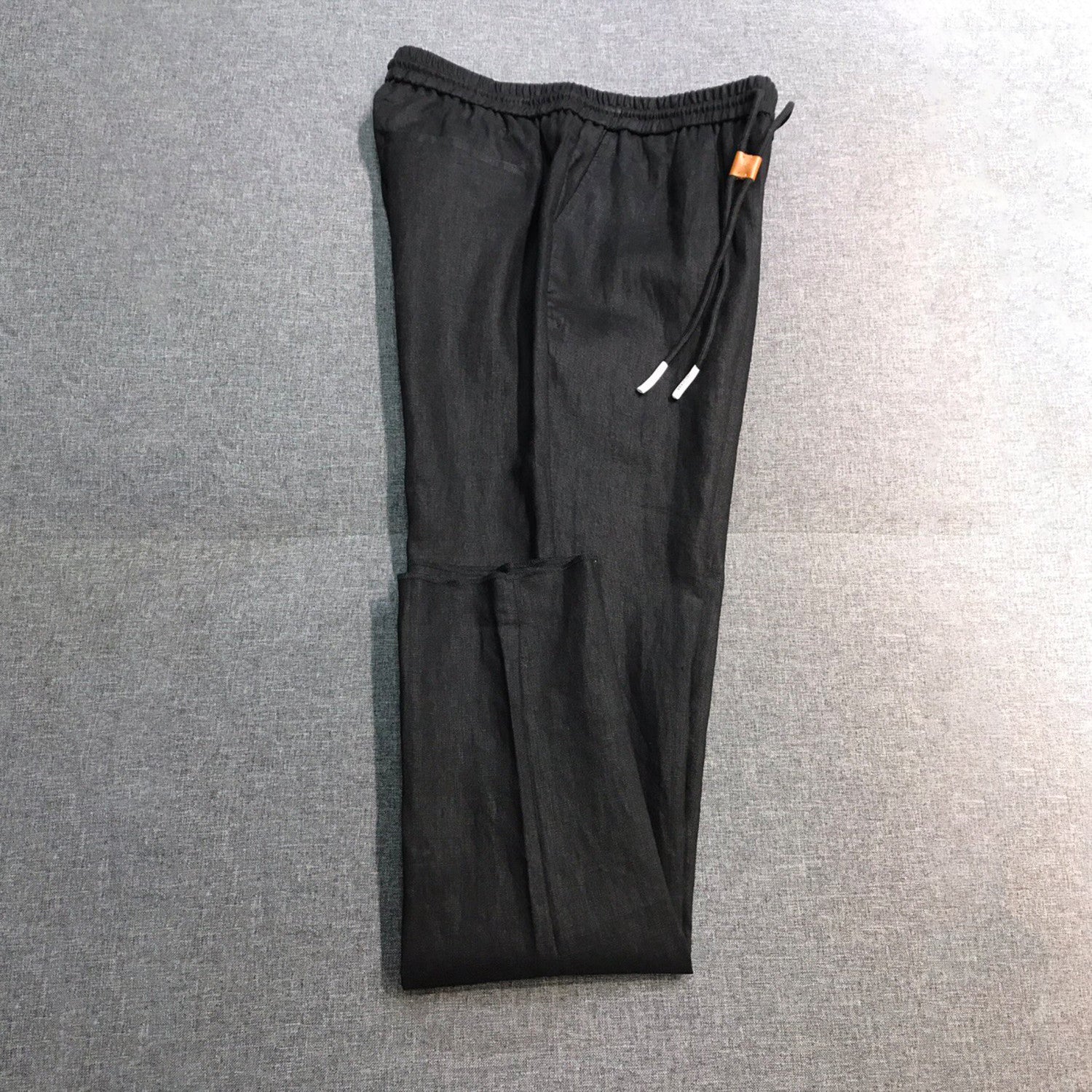 Loro Piana Men's Spring And Summer Solid Colour Drawstring Fashion Pants Loose Straight Comfortable Cotton Thin Suit Trousers Ngvp #1472