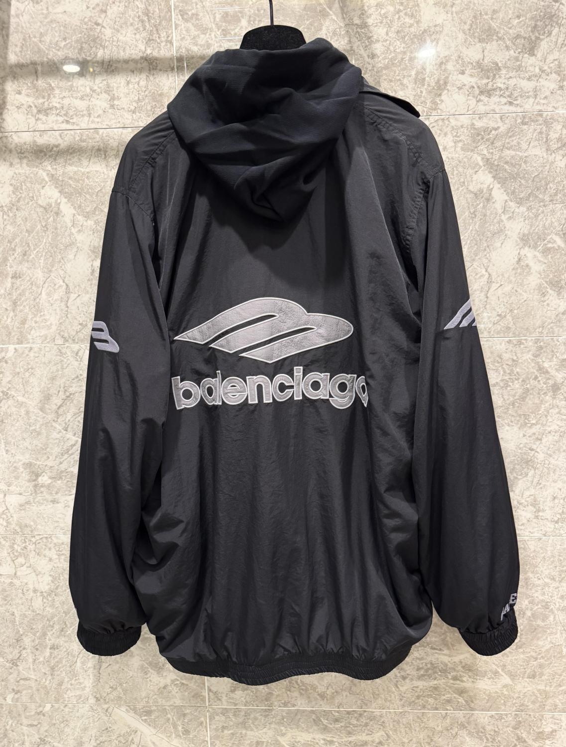 Balenciaga Men's 3b Football Tracksuit Jacket Football Baggy Sweatpants in Black #335524