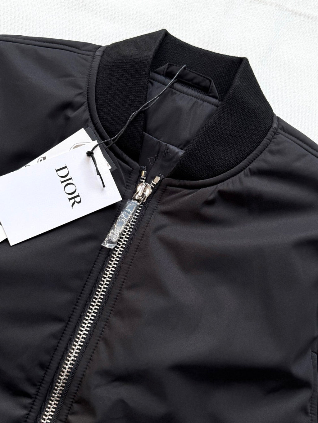 Dior And Lewis Hamilton Men's Spring/Autumn Fashion Casual Ribbed Collar Two Way Zipper Side Pocket Long Sleeve Pilot Baseball Jacket Short Jacket #78334