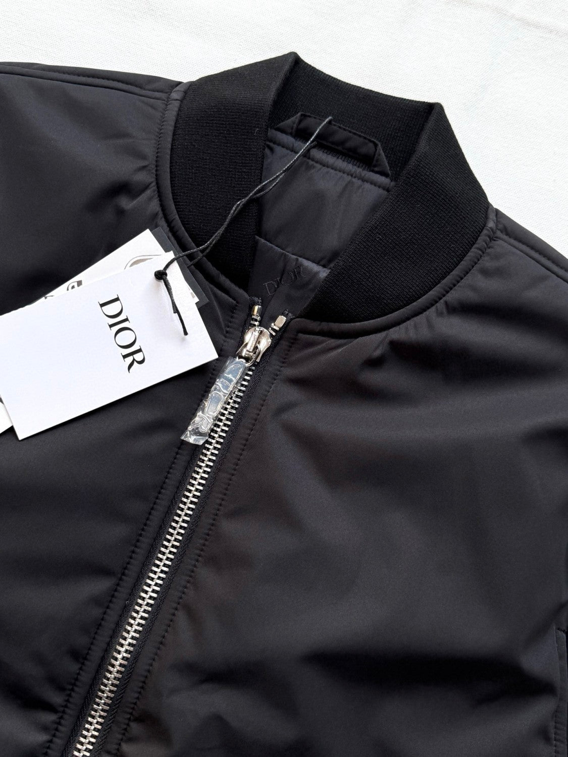 Dior And Lewis Hamilton Men's Spring/Autumn Fashion Casual Ribbed Collar Two Way Zipper Side Pocket Long Sleeve Pilot Baseball Jacket Short Jacket #78334