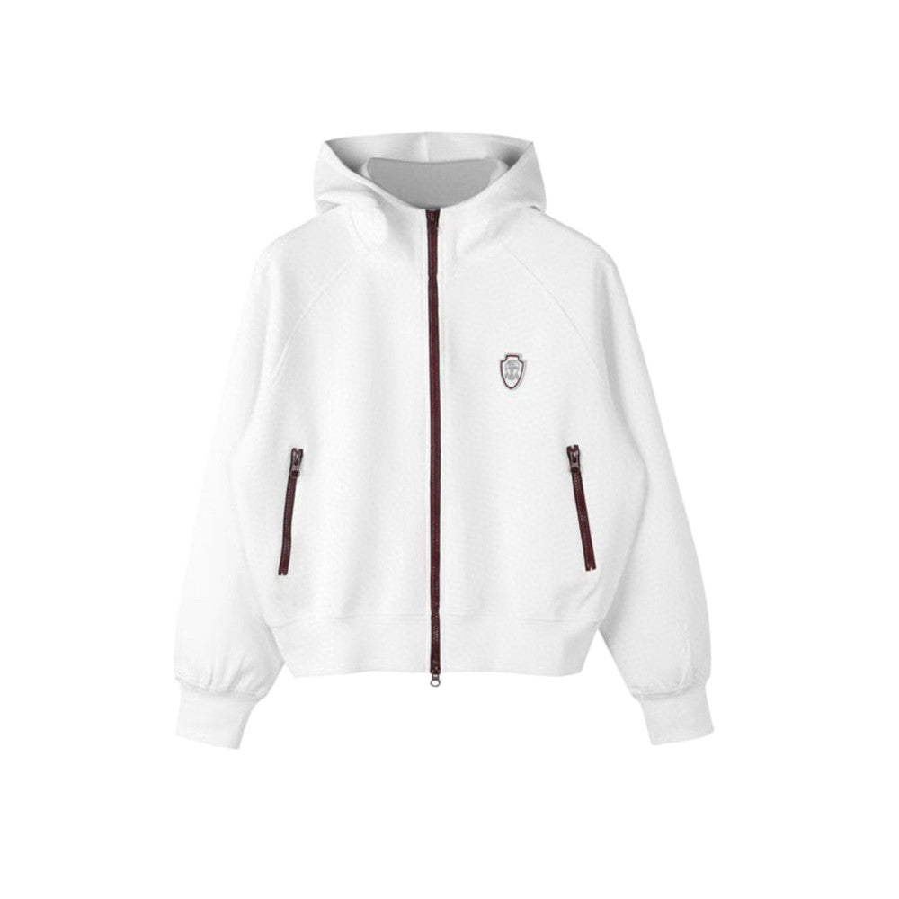 Brunello Cucinelli Men's And Women's Spring/fall Fashion Casual Solid Color Hooded Zipper Jacket With Logo Trim Solid Color Elastic Waist Casual Wide Leg Pants Pants Suit Set #79265