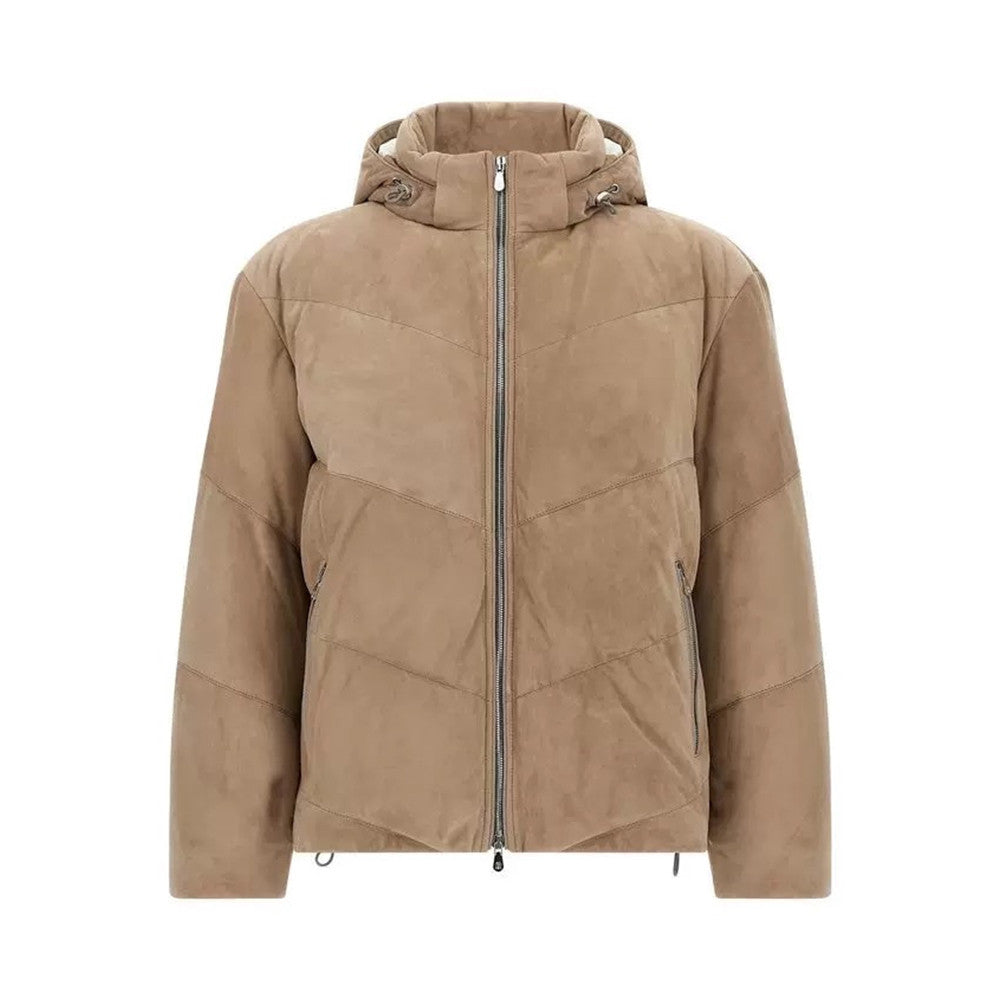 Brunello Cucinelli Quilted suede down jacket #333856