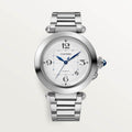 Cartier Pasha Men's Automatic Mechanical Movement 100M Water Resistant 41 mm White Dial Stainless Steel Case Strap Watch #74822