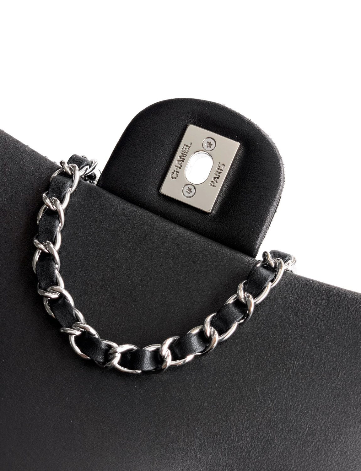 Chanel Women's Full-Diamond Logo Single-Shoulder Crossbody Bag Casual Solid-Color Chain-Strap Flip-Top Rotating Closure Handbag Bag Bags #81562