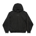 Balenciaga Men's Spring and Autumn Hot Drill Logo Letter Print Black Hooded Sweatshirt #73135