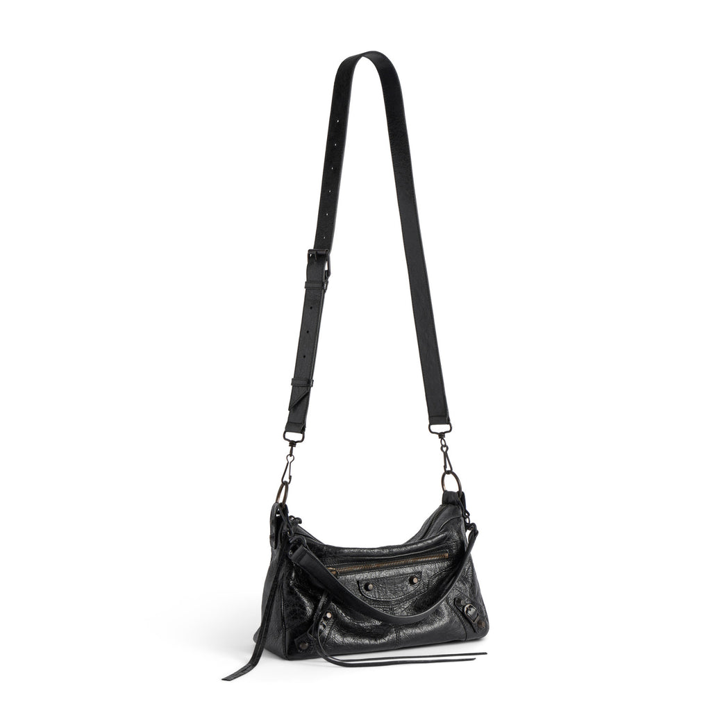 Balenciaga LE CITY MOTO Men's And Women's Fashion Classic Solid Color Zipper Closure Leather Adjustable Strap Shoulder Bag Crossbody Bag Motorcycle Bag Bags 8461882AB6Z1251 #79567