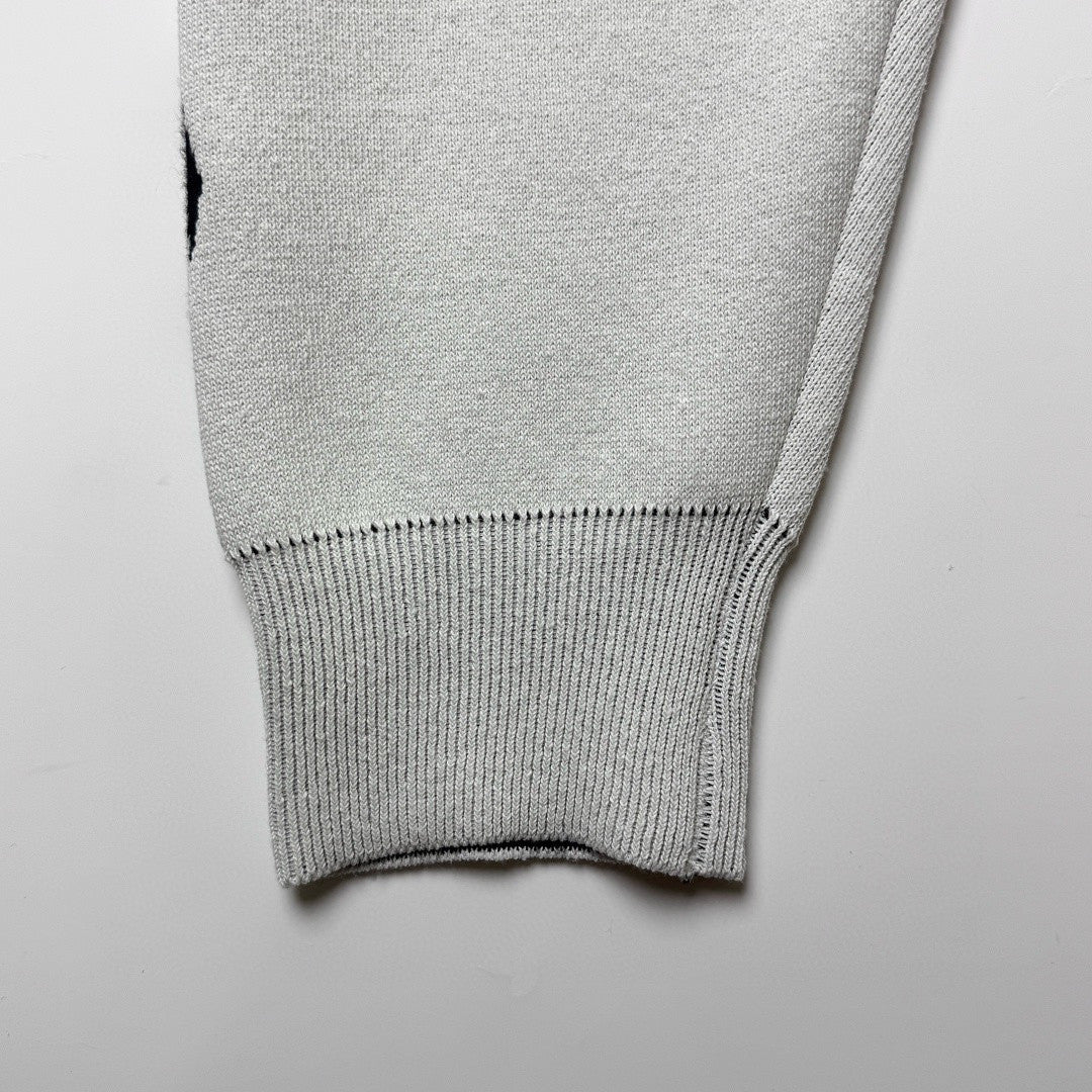 Balenciaga Men's 3B Sports Icon Ski Crewneck in White Black #334344