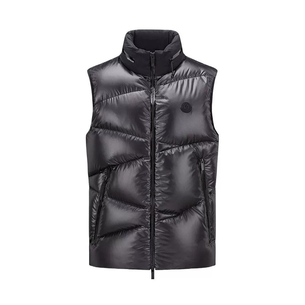 Moncler Men's Autumn and Winter Solid Color Zipper Standing Collar Puffer Down Vest #73659