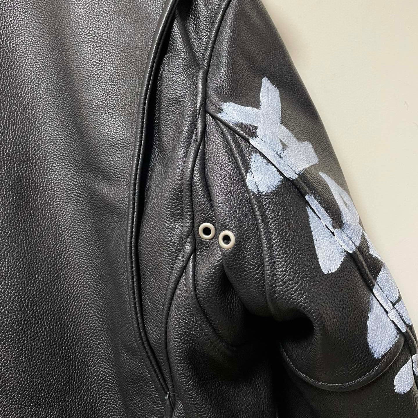 Balenciaga Biker Leather Zip Jacket #95182
