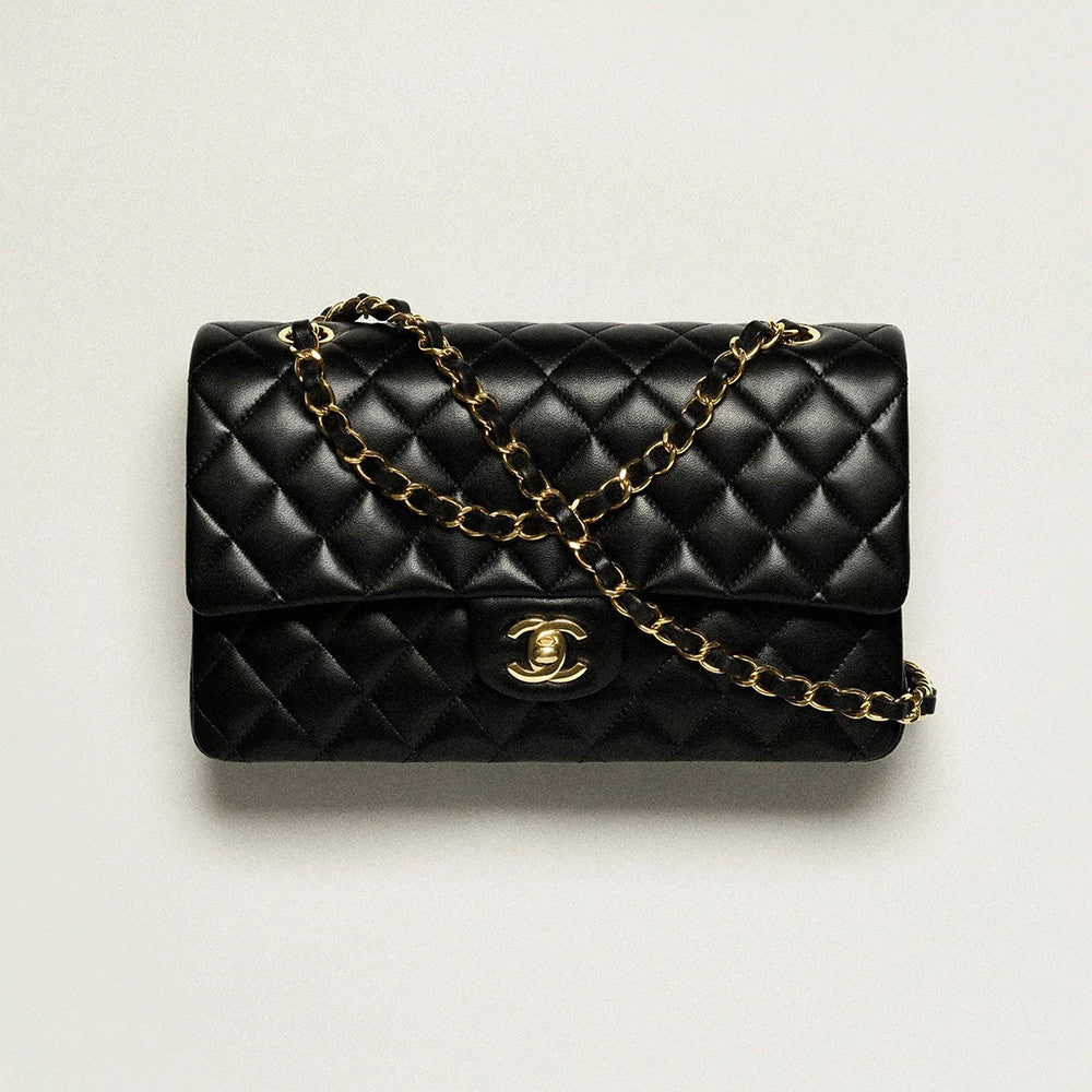 Chanel CF Women's Diamond Logo Sheepskin Shoulder Bag Medium #332608