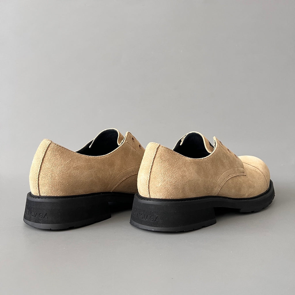 Balenciaga Men's Truck Derby in Sand Cowhide Round Toe Tie #333353