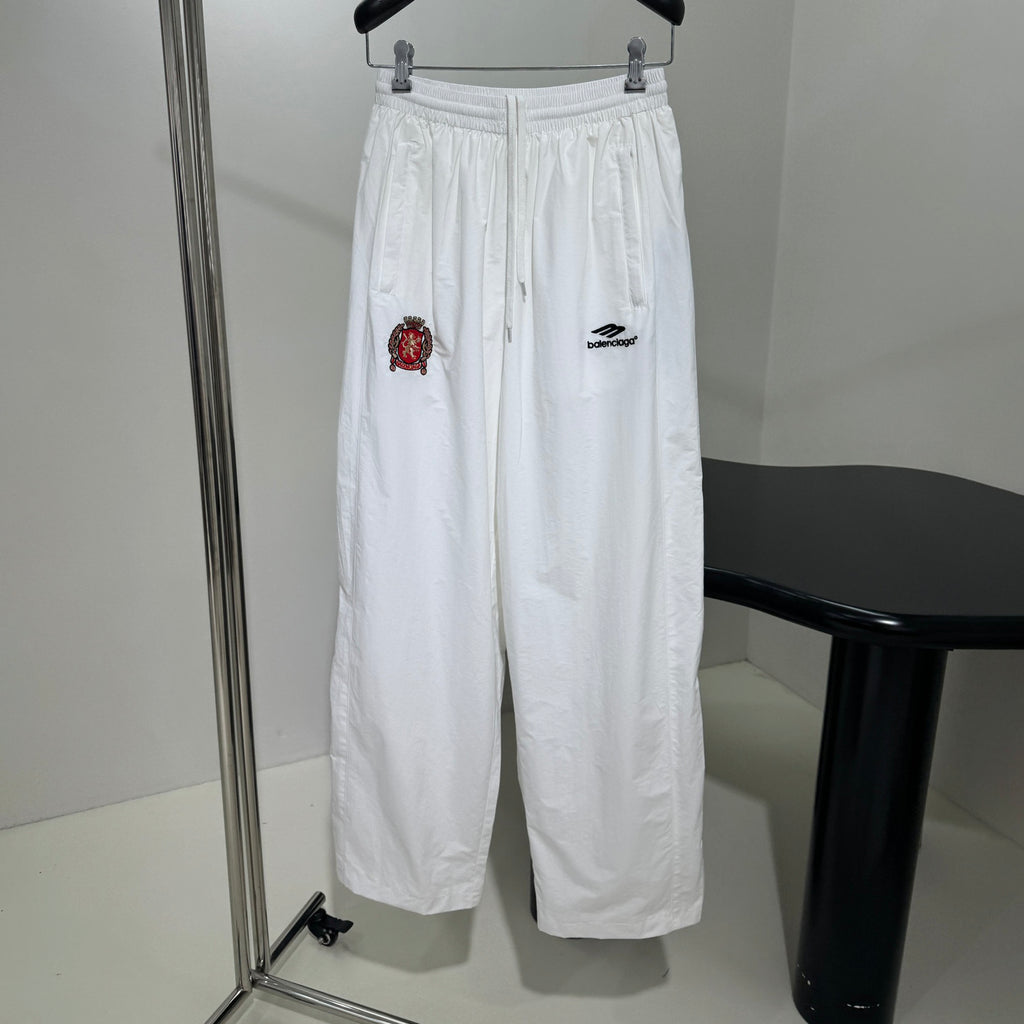 Balenciaga Paris Soccer Tracksuit Men's Spring/Autumn Solid Color Tech Poplin Zipper Long Sleeve Jacket Casual Drawstring Pants Set Suit #77747