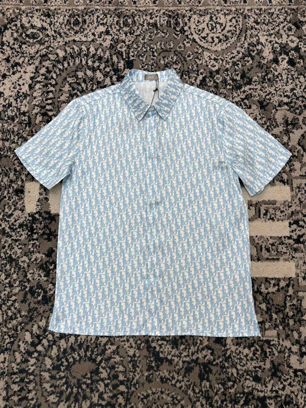 Dior Men's Summer Solid Color Letter Printed Single Breasted Short Sleeve Shirt Shorts Set Suit #76284