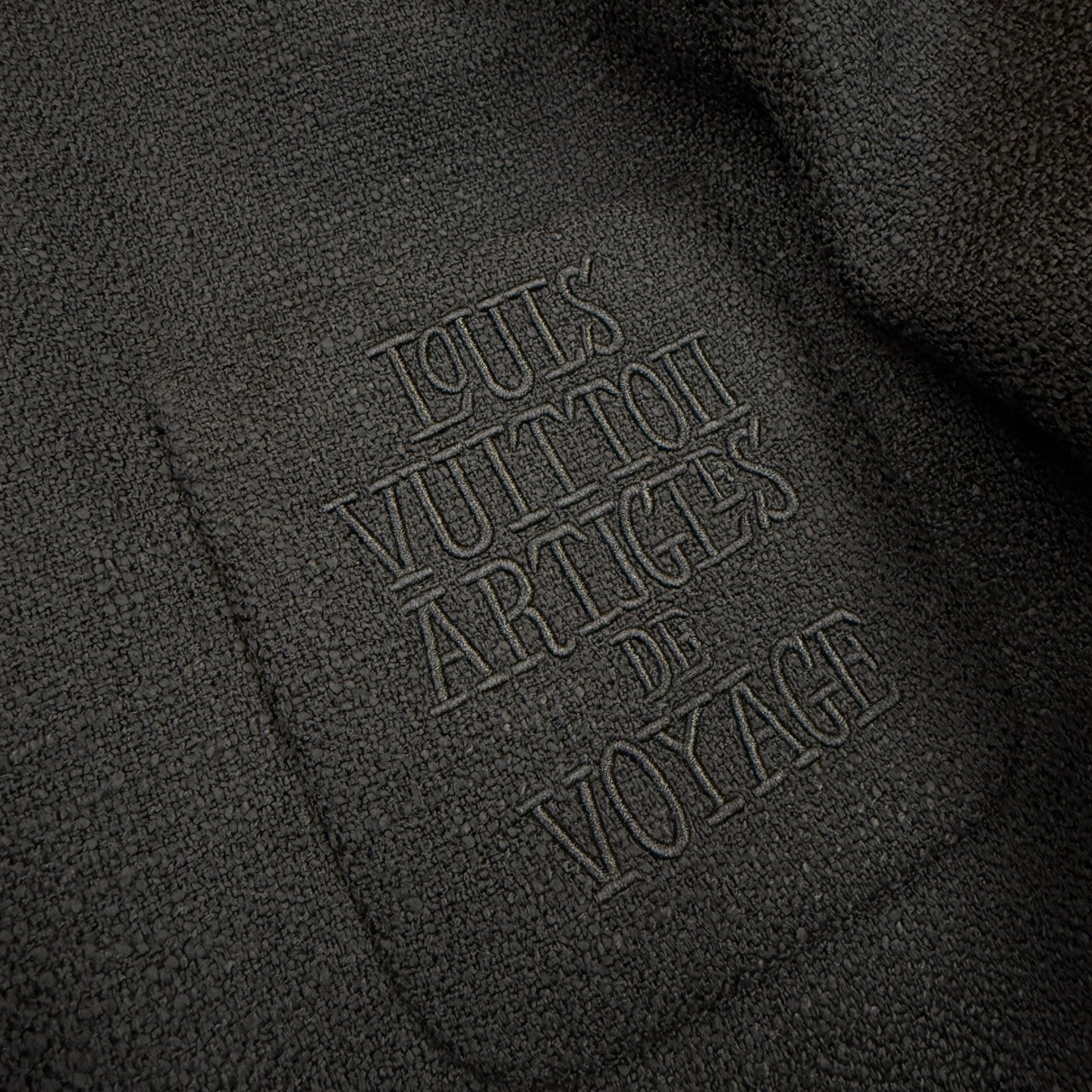 Louis Vuitton Men's Spring/Fall Solid Color Classic Casual Cotton Letter Embroidered Logo Collarless Single Breasted Long Sleeved Jacket #78269