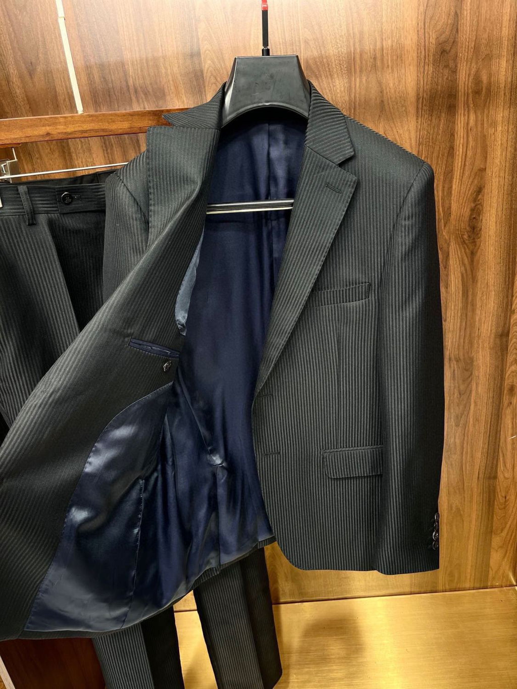 Louis Vuitton Men's Spring and Autumn Striped Solid Color Lapel Single Breasted Blazer Jacket Casual Pants Ngvp #9897