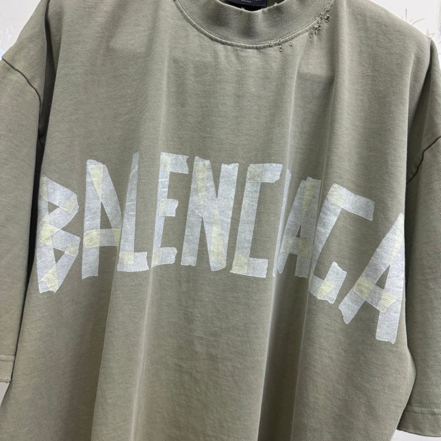 Balenciaga Men's Summer Letter Logo Print Round Neck Regular Fit Short Sleeve T-Shirt #75791