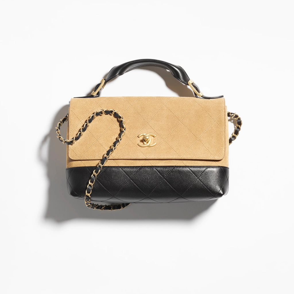 Chanel Women's Fashion Classic Suede Color Block Chain Handbag Tote Crossbody Bag Bags AS5637-B20827-U1536 #79236