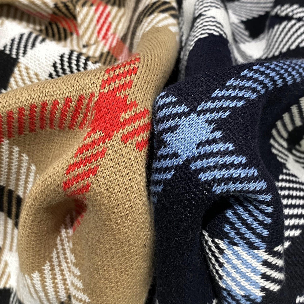 Burberry Check Cotton Jacquard Hoodie Plaid Sweatshirt Pullover #96325
