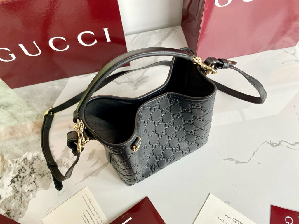 Gucci GG Emblem Small Bucket Bag #335481