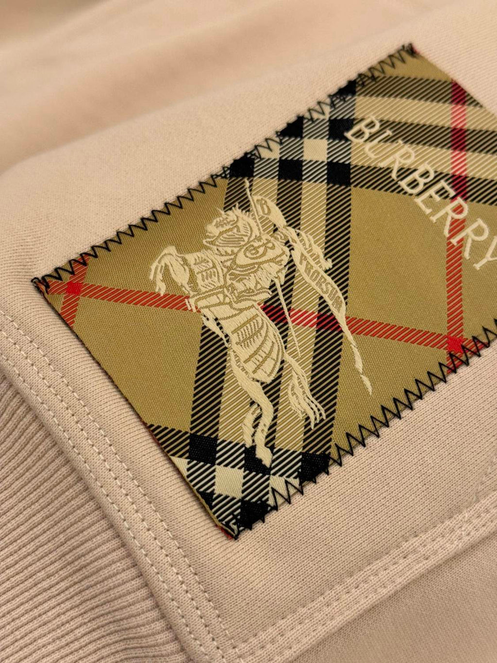 Burberry Men's Spring and Autumn Solid Color Plaid Pocket Loose Hooded Long Sleeve Sweatshirt #74743