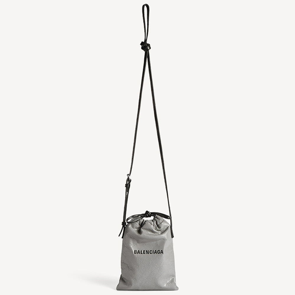 Balenciaga Men's Shopper Phone Holder Men's And Women's Drawstring Pouch - Fashionable Casual Phone Bag #82567A