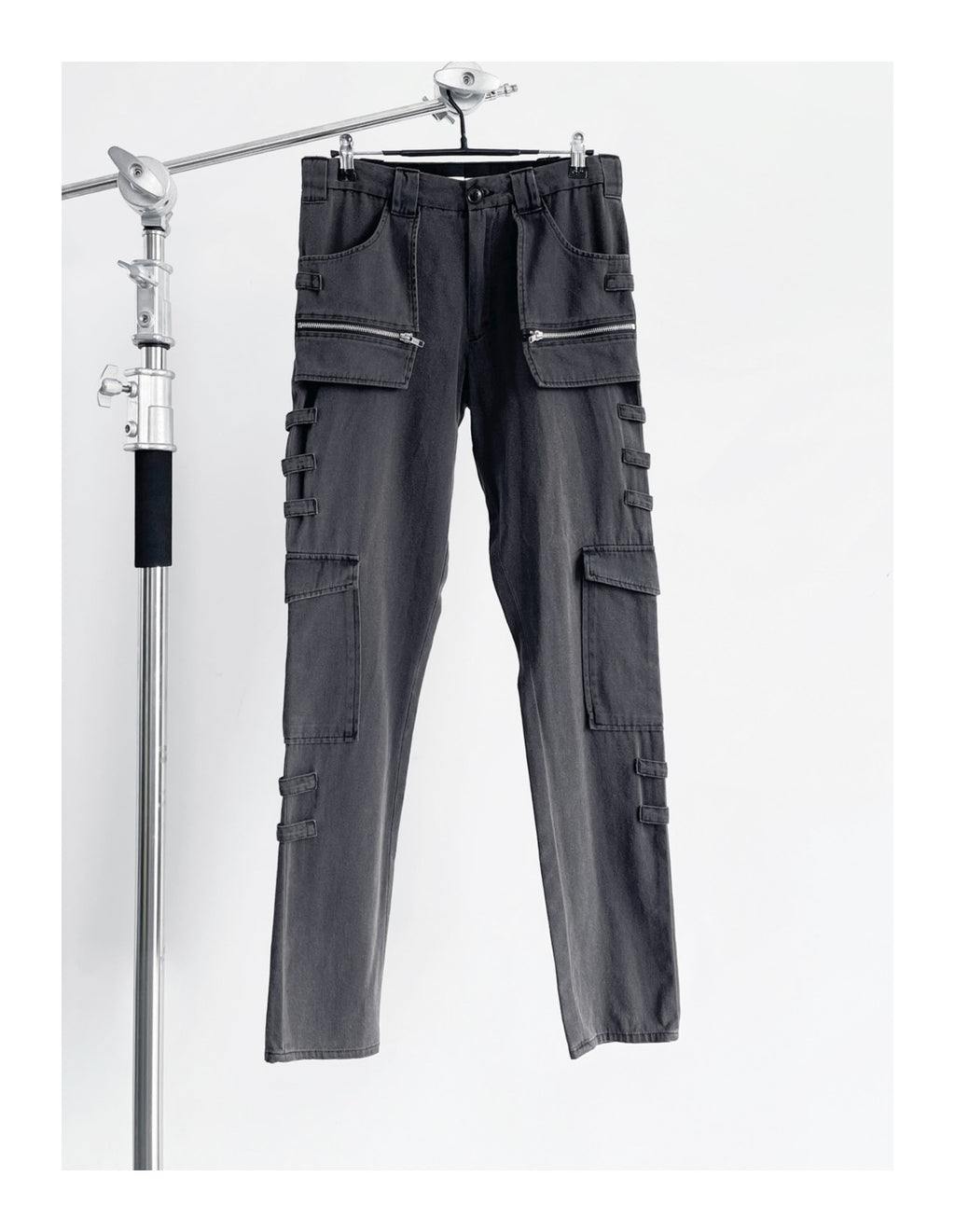 Raf Simons Men's Fall And Winter Retro Washed And Old Splicing Leggings Slim Casual Pants High Street Trend Pocket Tie Pants Ngvp #2461