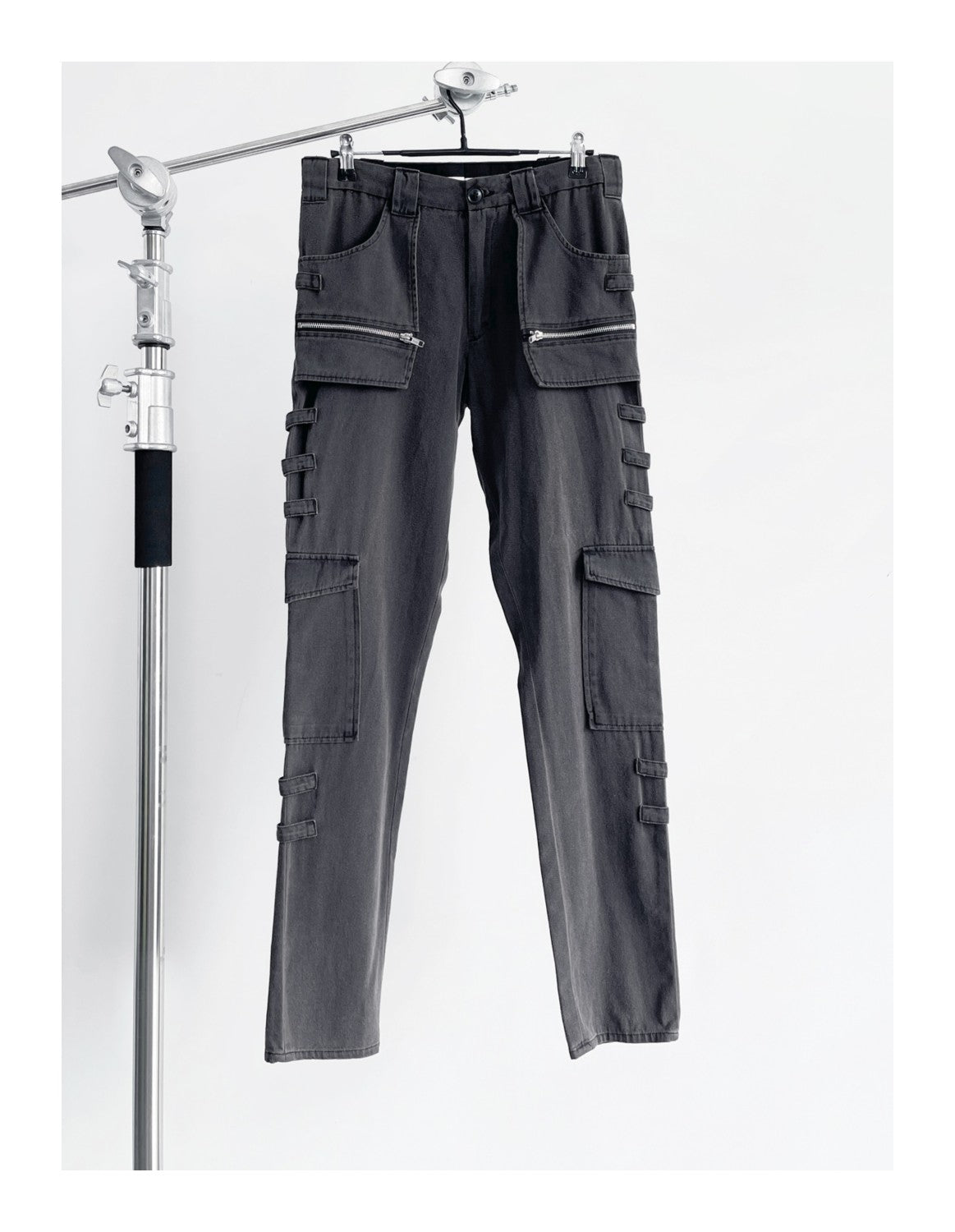 Raf Simons Men's Fall And Winter Retro Washed And Old Splicing Leggings Slim Casual Pants High Street Trend Pocket Tie Pants Ngvp #2461